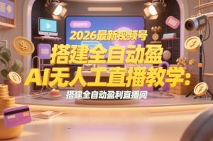 2026最新视频号AI无人直播教学:搭建全自动盈利直播间,低成本开启副业变现-稀缺资源库