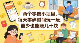 两个零撸小项目，每天零碎时间玩一玩，最少也能賺几十米【揭秘】-稀缺资源库