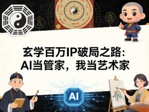 玄学百万IP破局之路：AI当管家，我当艺术家-稀缺资源库