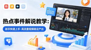 某大V的热点事件解说教学,新手也能快速上手,稳定产出高流量解说视频-稀缺资源库