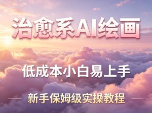 治愈系AI绘画提示词项目,低成本小白易上手,每天10分钟,新手保姆级实操教程-稀缺资源库