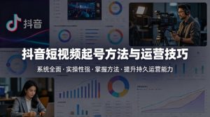 抖音短视频起号方法和运营技巧，内容系统全面实操性强，掌握起号方法，提升账号持久运营能力-稀缺资源库