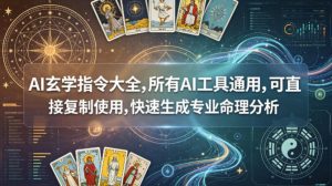 AI玄学指令大全，所有AI工具通用，可直接复制使用，快速生成专业命理分析-稀缺资源库