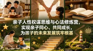亲子人性权谋思维与心法修炼营，实现亲子同心、共同成长，为孩子的未来发展筑牢根基【音频】-稀缺资源库