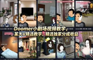 Doomer小剧场视频教学，某大V精选教学，精选独家分成收益-稀缺资源库