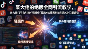 某大佬的绝版全网引流教学，各大热门平台引流+”骚操作”截流+软件黑科技引流+冷门渠道引流等-稀缺资源库