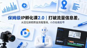 保姆级IP孵化课2.0｜打破流量信息差，从定位到拍剪全流程落地，小白也能起号-稀缺资源库