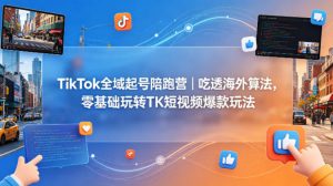 TikTok全域起号陪跑营｜吃透海外算法，零基础玩转TK短视频爆款玩法-稀缺资源库