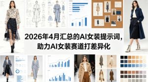 2026年4月汇总的AI女装提示词，助力AI女装赛道打差异化-稀缺资源库