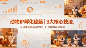 动物IP孵化秘籍｜3大核心技法，从流量密码到AI生成，打造爆款萌宠短剧-稀缺资源库