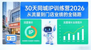 30天同城IP训练营2026年，从流量到门店业绩的全链路-稀缺资源库