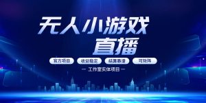 无人小游戏直播：0基础也能做的轻资产副业，解锁无人直播盈利新玩法，轻松月入1W+【揭秘】-稀缺资源库