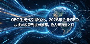 GEO生成式引擎优化，2026年企业GEO从被AI收录到被AI推荐，抢占新流量入口-稀缺资源库