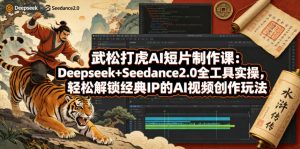 武松打虎AI短片制作课:Deepseek+Seedance2.0全工具实操,轻松解锁经典IP的AI视频创作玩法-稀缺资源库