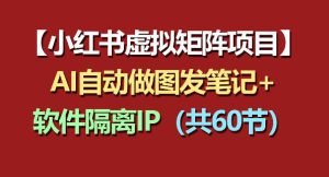 小红书虚拟矩阵项目：软件隔离IP+AI自动做图发笔记（共60节）-稀缺资源库