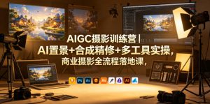 AIGC摄影训练营|AI置景+合成精修+多工具实操,商业摄影全流程落地课-稀缺资源库