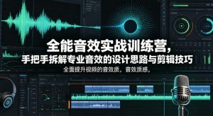 全能音效实战训练营，手把手拆解专业音效的设计思路与剪辑技巧，全面提升视频的音效质感-稀缺资源库
