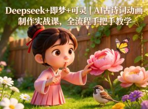 Deepseek+即梦+可灵|AI古诗词动画制作实战课,全流程手把手教学-稀缺资源库