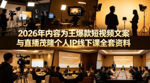 2026年内容为王爆款短视频文案与直播茂隆个人IP线下课全套资料(价值4980)-稀缺资源库