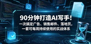 90分钟打造AI写手!一次搞定广告、销售邮件、落地页,一套可每周持续使用的实战体系【原创双语字幕】-稀缺资源库