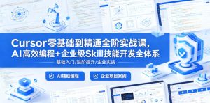 Cursor零基础到精通全阶实战课,AI高效编程+企业级Skill技能开发全体系-稀缺资源库