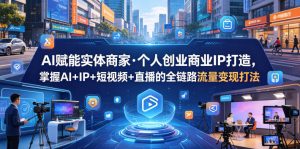 AI赋能实体商家·个人创业商业IP打造,掌握AI+IP+短视频+直播的全链路流量变现打法-稀缺资源库
