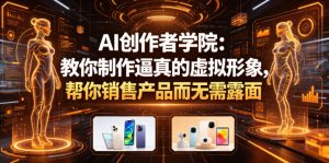 AI创作者学院:教你制作逼真的虚拟形象,帮你销售产品而无需露面【原创双语字幕】-稀缺资源库