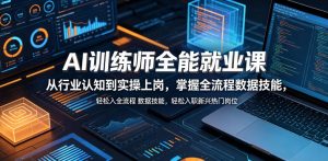 AI训练师全能就业课,从行业认知到实操上岗,掌握全流程数据技能,轻松入职新兴热门岗位-稀缺资源库