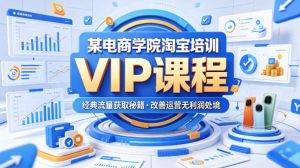 某电商学院淘宝培训VIP课程,各种经典有用的流量获取秘籍,改善运营产品没利润的处境(2026年5月)-稀缺资源库