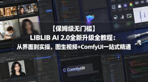 【保姆级无门槛】LIBLIB AI 2.0全新升级全教程:从界面到实操,图生视频+ComfyUI一站式精通-稀缺资源库
