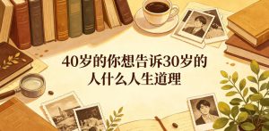 公众号付费文章：40岁的你想告诉30岁的人什么人生道理？-稀缺资源库