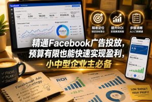 精通Facebook广告投放,预算有限也能快速实现盈利,小中型企业主必备【原创双语字幕】-稀缺资源库