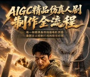 AIGC精品仿真人剧豢龙人全流程制作解析2026,国风仿真人创作+打斗剧情+人设编排,一站式AI短剧入门-稀缺资源库