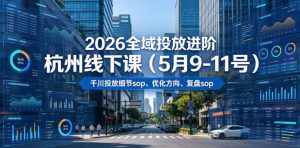 2026全域投放进阶杭州线下课(5月9-11号),包括千川投放细节sop、优化方向、复盘sop(20小时录音+字幕)-稀缺资源库