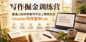 写作掘金训练营,普通人如何依靠写作过上理想生活,可开启你的写作复利之路(更新6月)-稀缺资源库