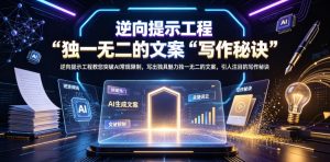 逆向提示工程教您突破AI常规限制,写出独具魅力独一无二的文案,引人注目的写作秘诀【原创双语字幕】-稀缺资源库