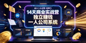 AI×一人公司(OPC)14天商业实战营,用AI帮你搭建一个属于你自己的、能独立賺钱的一人公司系统-稀缺资源库