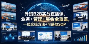 外贸B2B实战直播课,业务+管理+展会全覆盖,一线实操方法+可落地SOP-稀缺资源库