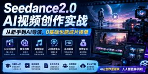 Seedance2.0 AI视频创作实战,从新手到AI导演,0基础也能成片接单变现-稀缺资源库