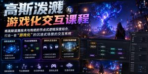 高斯泼溅与游戏化交互课程，将高斯泼溅技术与传统的节点式逻辑深度结合，打造一套“游戏化”的沉浸式场景的交互系统-稀缺资源库