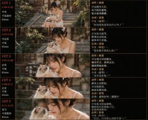 美女和猫故事提示词,人物一致性提示词+故事板-稀缺资源库