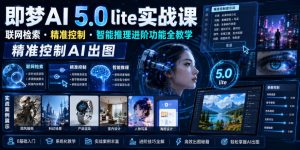 即梦AI 5.0 lite实战课,联网检索・精准控制・智能推理进阶功能全教学,精准控制AI出图-稀缺资源库