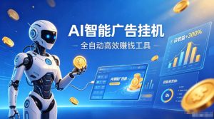 AI智能广告挂G,在家自动賺收益,全程无需人工操作、不用直播、不用拉人【揭秘】-稀缺资源库