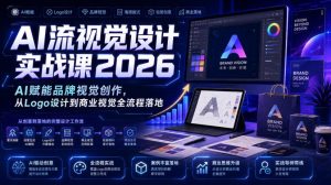 AI流视觉设计实战课2026:AI赋能品牌视觉创作,从Logo设计到商业视觉全流程落地-稀缺资源库