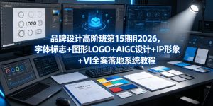 品牌设计高阶班第15期2026,字体标志+图形LOGO+AIGC设计+IP形象+VI全案落地系统教程-稀缺资源库