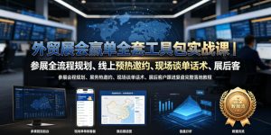 外贸展会赢单全套工具包实战课|参展全流程规划、线上预热邀约、现场谈单话术、展后客户跟进复盘完整落地教程-稀缺资源库
