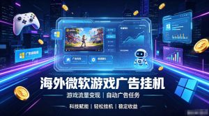 海外游戏广告自动挂G,轻资产海外副业风口,单设备稳定产出500+【揭秘】-稀缺资源库