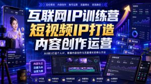 互联网IP训练营，短视频IP打造，内容创作运营-稀缺资源库