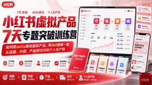 小红书虚拟产品7天专题突破训练营,如何用skills原创虚拟产品,用Skil搭建一套从选题、内容、产品到交付的个人生产线-稀缺资源库