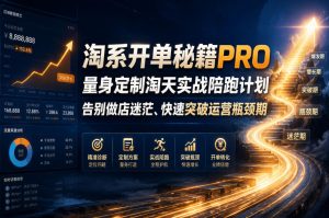 淘系开单秘籍PRO,量身定制淘天实战陪跑计划,告别做店迷茫、快速突破运营瓶颈期(更新260823)-稀缺资源库